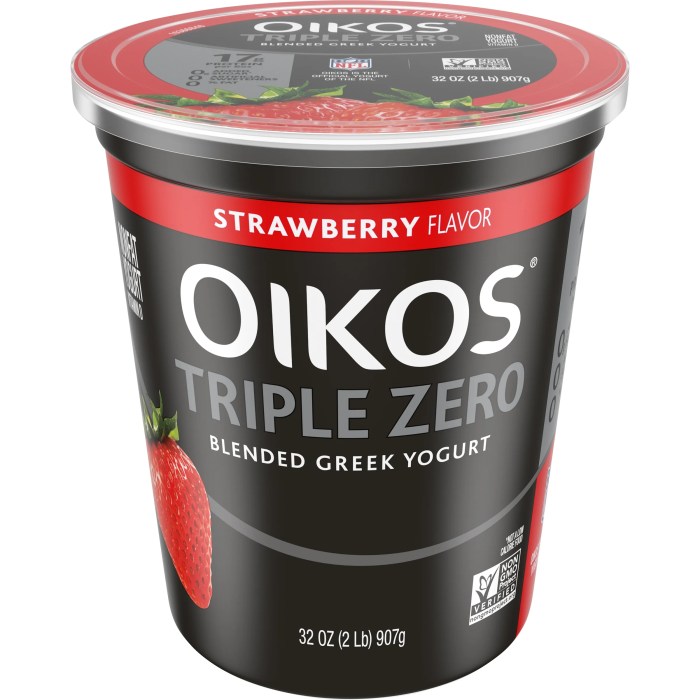 Oikos strawberry yogurt nutrition facts