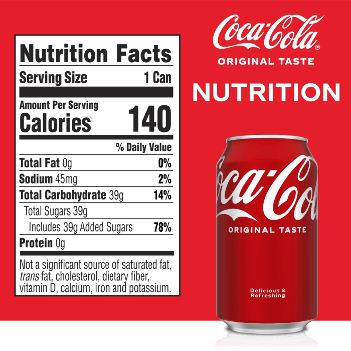 12 oz coca cola nutrition facts